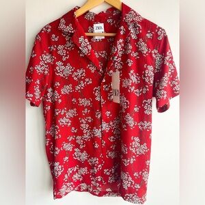 NWT Zara Floral Shirt